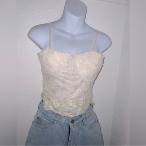 Cream lace top
